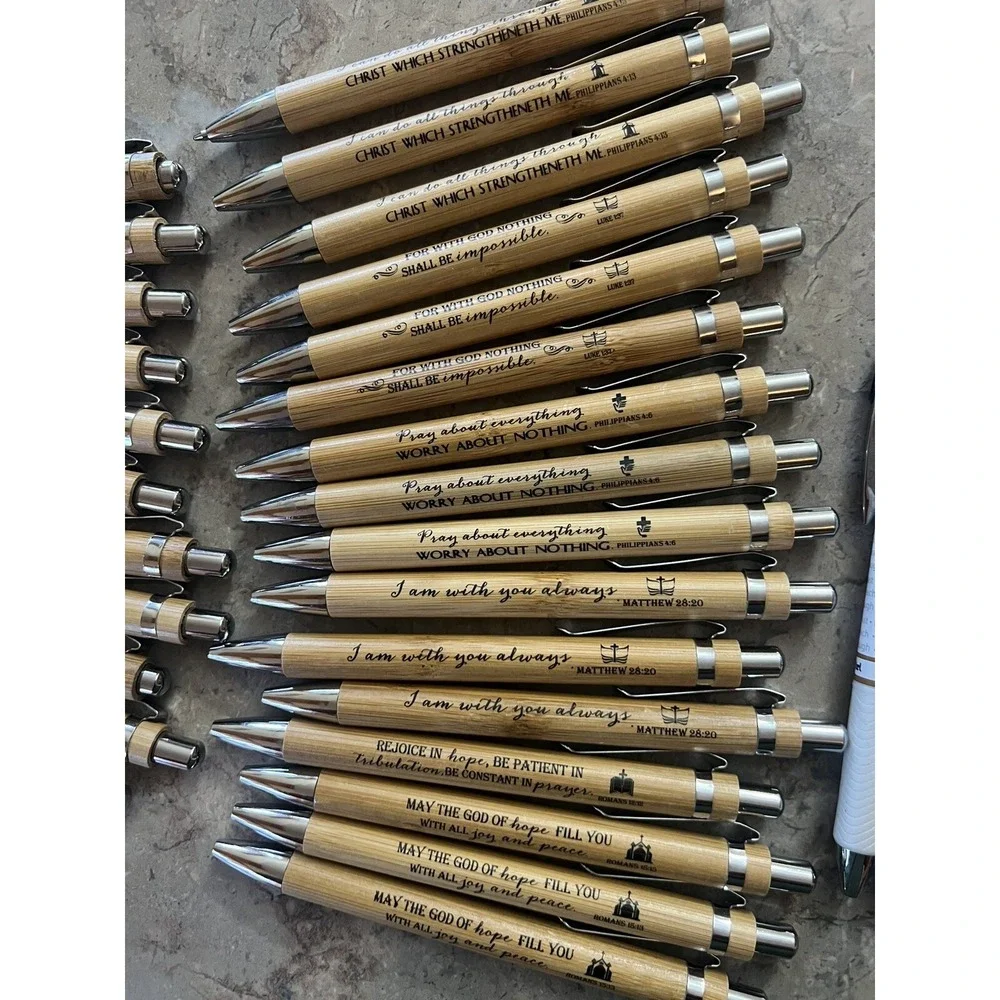 27 PCS +3 Inspirational Ballpoint  Bible Verse Pen Motivational